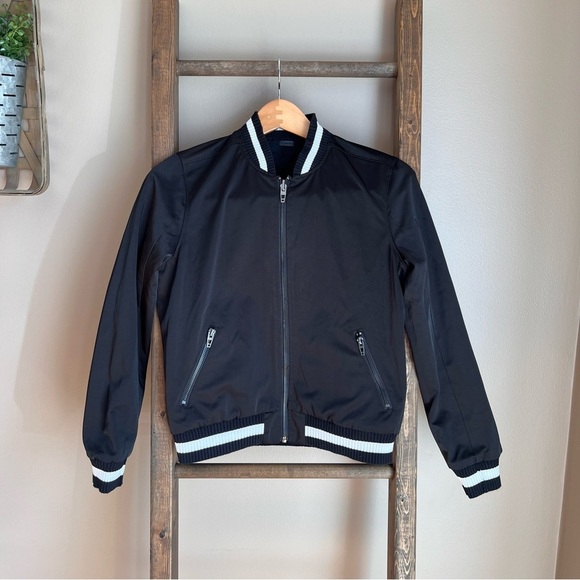 Blank NYC Jackets & Blazers - Blank NYC Reversible Black Eyelet Bomber Jacket